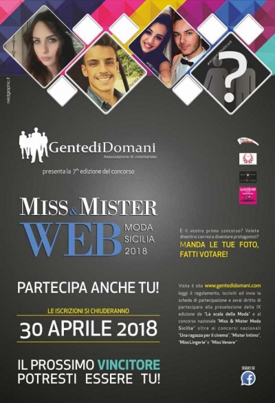 Concorso “Miss &amp; Mister Web  Moda Sicilia 2018”